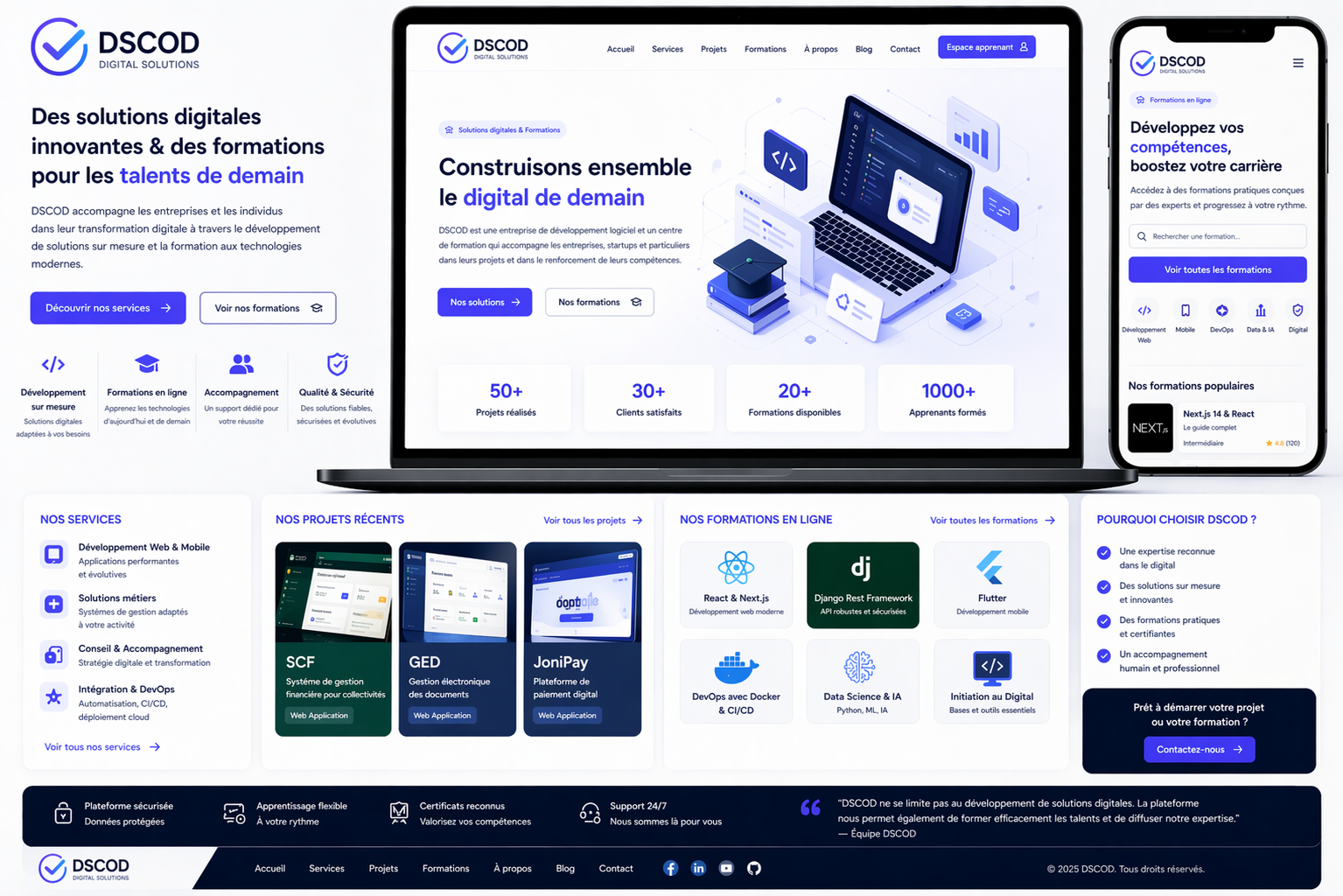 DSCOD – Plateforme digitale & formations en technologies